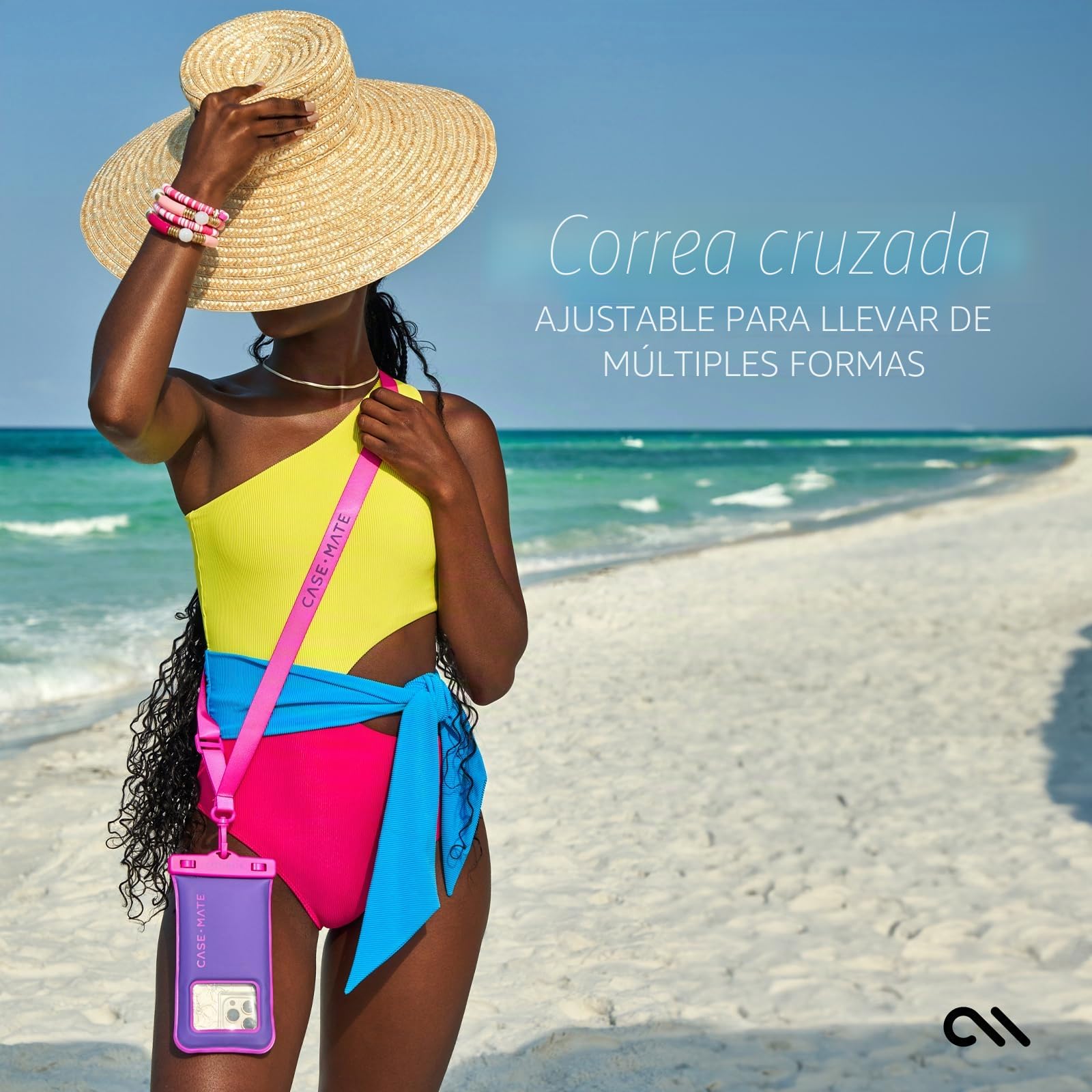 CASE-MATE - Funda Impermeable IP68 para teléfono [Compatible con Pantalla táctil] - Funda Flotante Impermeable con cordón Cruzado para iPhone 14 Pro Max/13 Pro Max/12 Pro Max/11/S23 Ultra - Paraíso