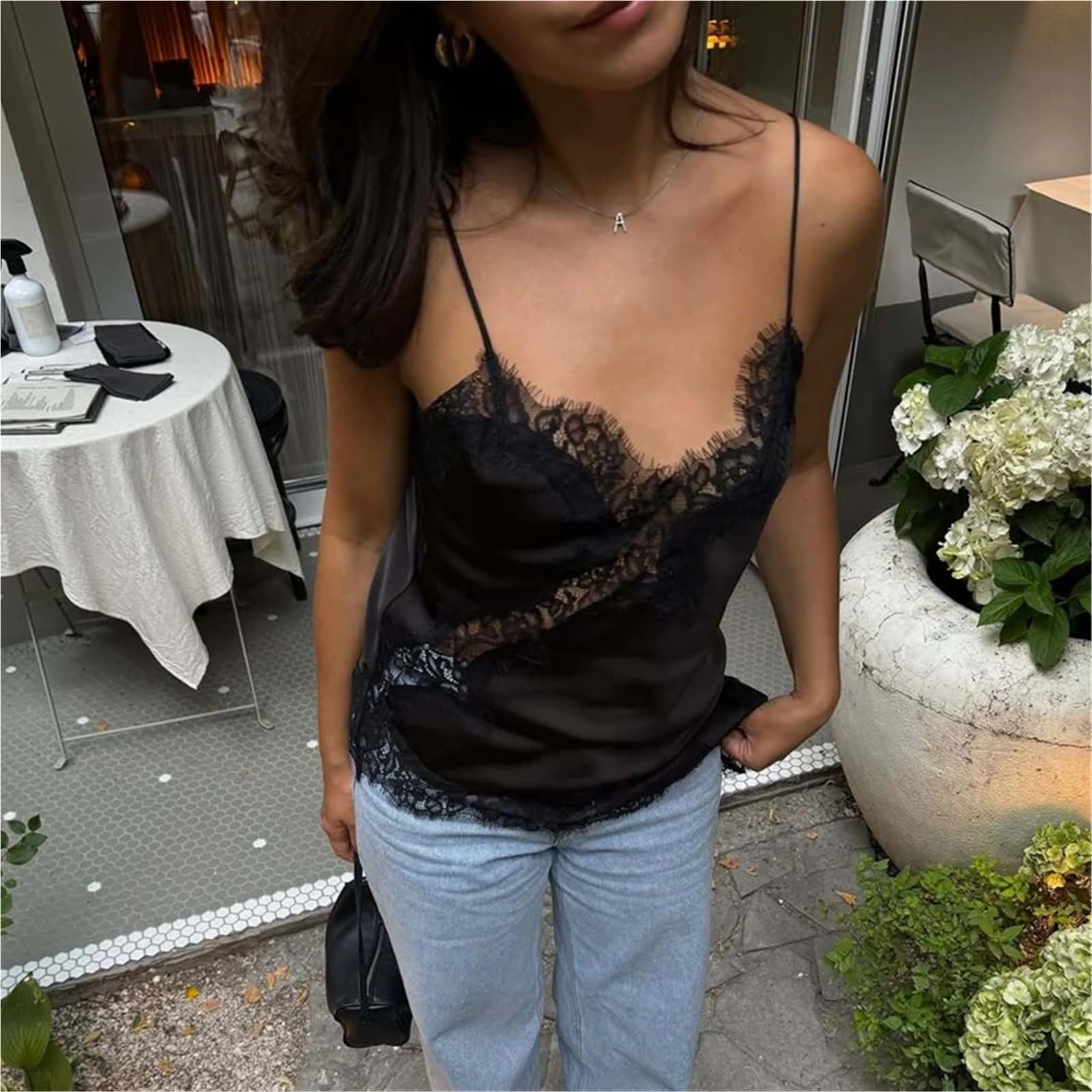 Tops de mujer Top encaje sexys sin espalda for
