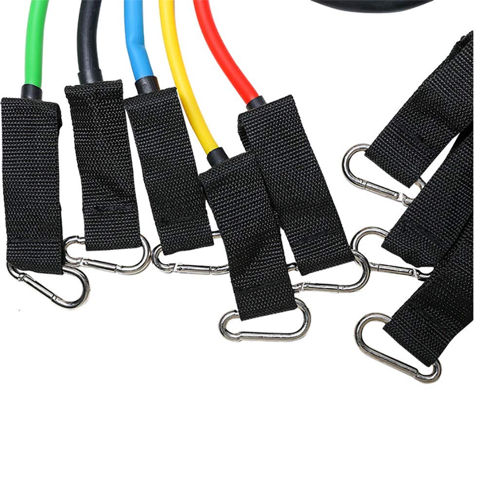 Set di Fasce di Resistenza,Bande di Resistenza,Bande Elastiche in Lattice con Maniglie,Gancio,Cinghie Puntapiedi Borsa, Bands Elastici per Attrezzi da Fitness Yoga Pilates