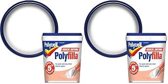 Polycell Multi-Purpose Quick Drying Polyfilla Tub, 1 Kg Pack of 2