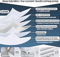 Vista 2 de BYDOLL Funda impermeable para automóvil para todo tipo de clima, 6 capas, a prueba de nieve, resistente al viento, protector de granizo, cubiertas