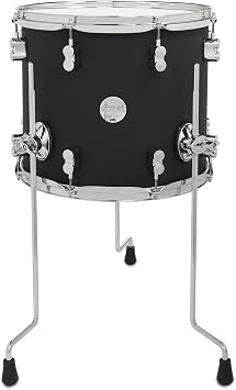 PDP Concept Maple 12x14 Floor Tom Satin Black Finish Ply with Chrome Hardware