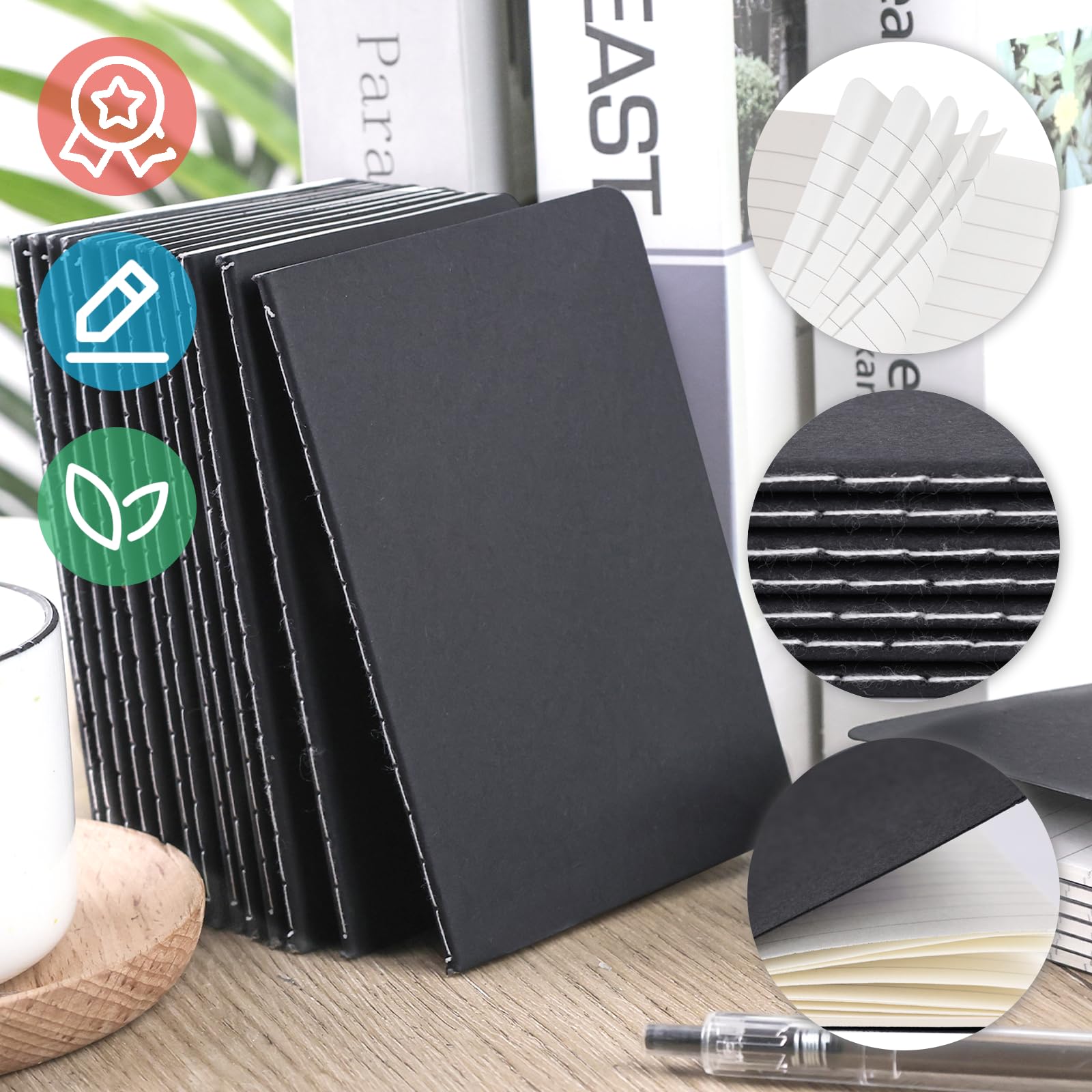 24 Pack Notebooks Jutom 2 Pcs Mini Pocket Notebooks Bulk 3x5 Graph ...