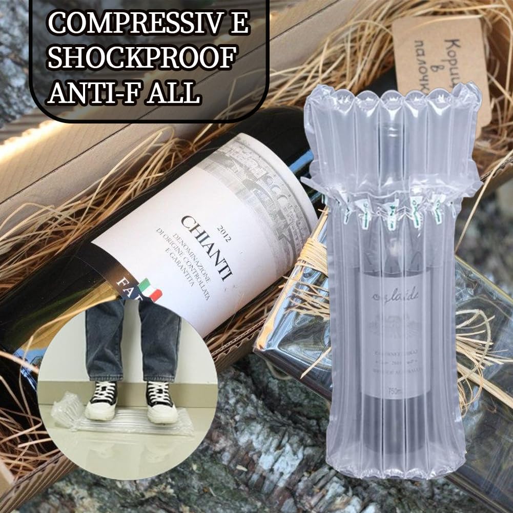 Sacs Gonflables Pour Bouteilles De Vin - Protection Airbulles Anti-Choc Avec Pompe - Réutilisables, Transport Sûr