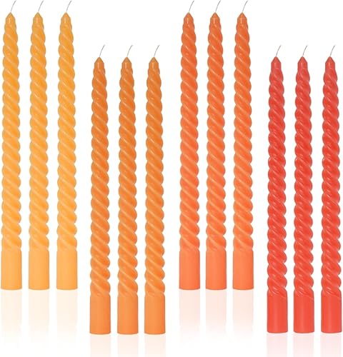 Miniatura 42 de Velas cónicas de Navidad de 7.5 pulgadas - Velas espiraladas verdes y rojas - Varillas de velas sin perfume y sin goteo, decoraciones navideñas - 4