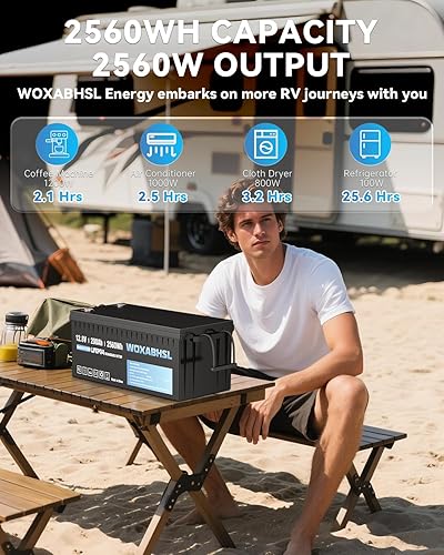 Miniatura 8 de Batería de litio LiFePO4 de 12 V 200 Ah integrada de 200 A BMS, protección a baja temperatura, hasta 15000 ciclos profundos, recargable para RV,