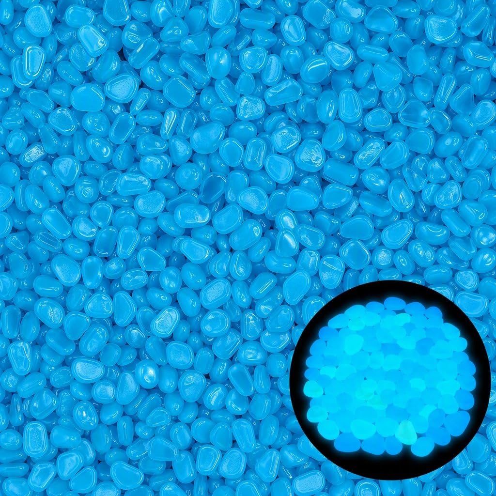 Glow Pebbles for Outdoor Garden, Glow in The Dark Rocks for Walkways, Driveways & Landscaping, Luminous Garden Stones, Outdoor Glowing Decorative Pebbles, Color Variety