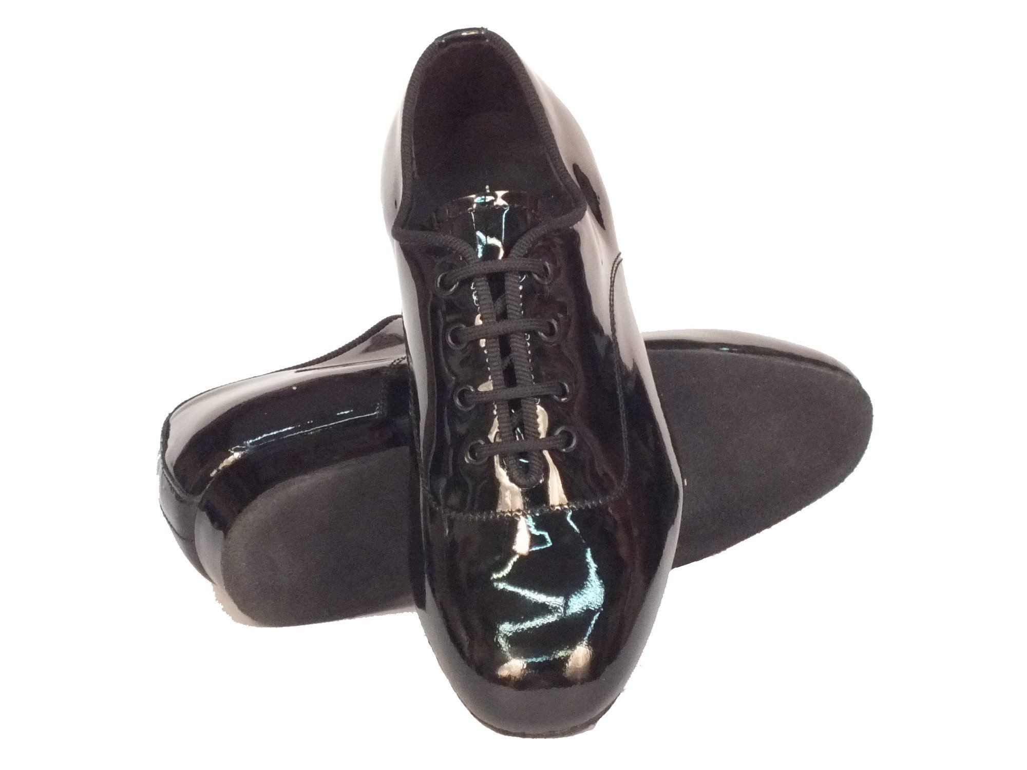 Scarpa da Bambino per Ballo Standard in Vernice Colore Nero Brillante