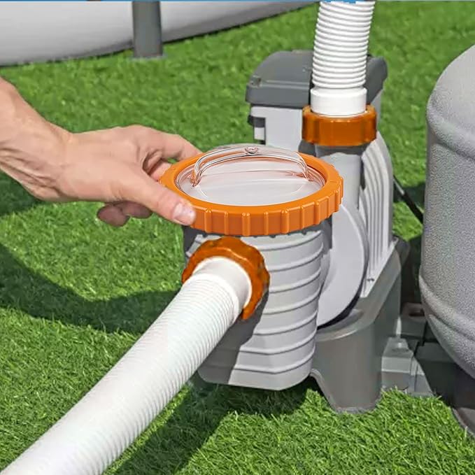 Cubierta y tuerca de prefiltro naranja para bomba de filtro de arena, 2 unidades miniatura 2