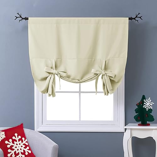 Miniatura 80 de NICETOWN Cortina Opaca para Ventana de Baño - Cortinas Enrollables de Privacidad con Aislamiento Térmico para Puerta de Vidrio/Ventana de Cocina