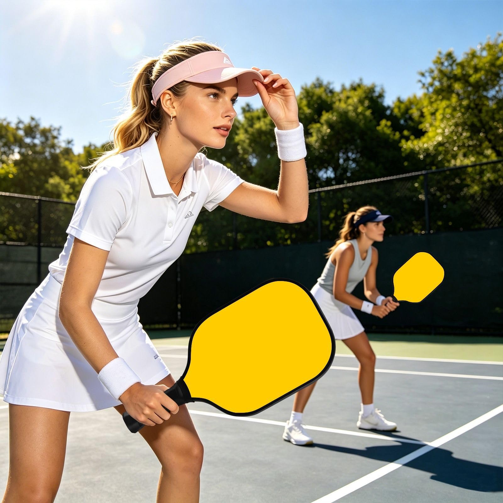 Paleta de pickleball ligera y lisa de color dorado