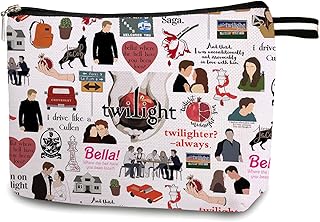 Twilight Saga Makeup Bag,Bella Edward Vampire Gift,Twilight Merchandise Cosmetic Bag,TV Show Inspired Gifts for Movie Fans Girls Women (Bella Where The Hell Have You Been Loca) 13CB043