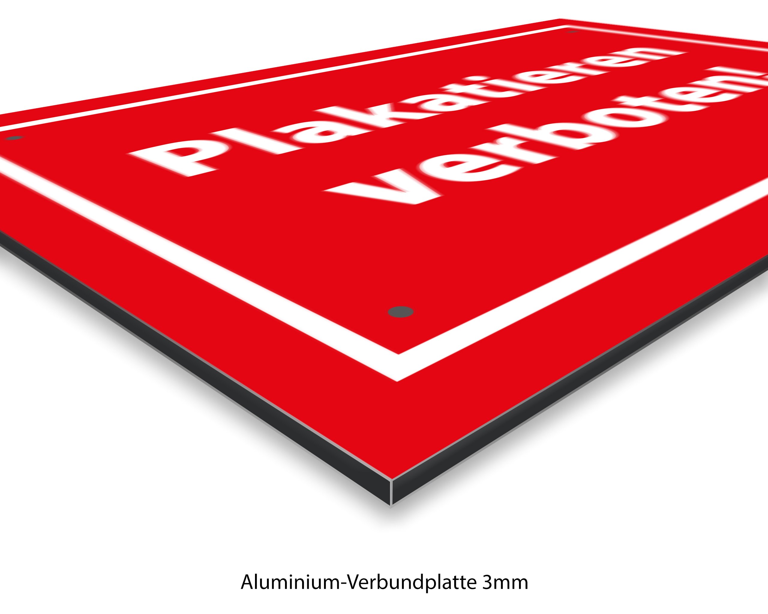Cartello 'Animali Vietato' Su Lastra Alluminio/Plastica - 3 Formati Con Fori - 2