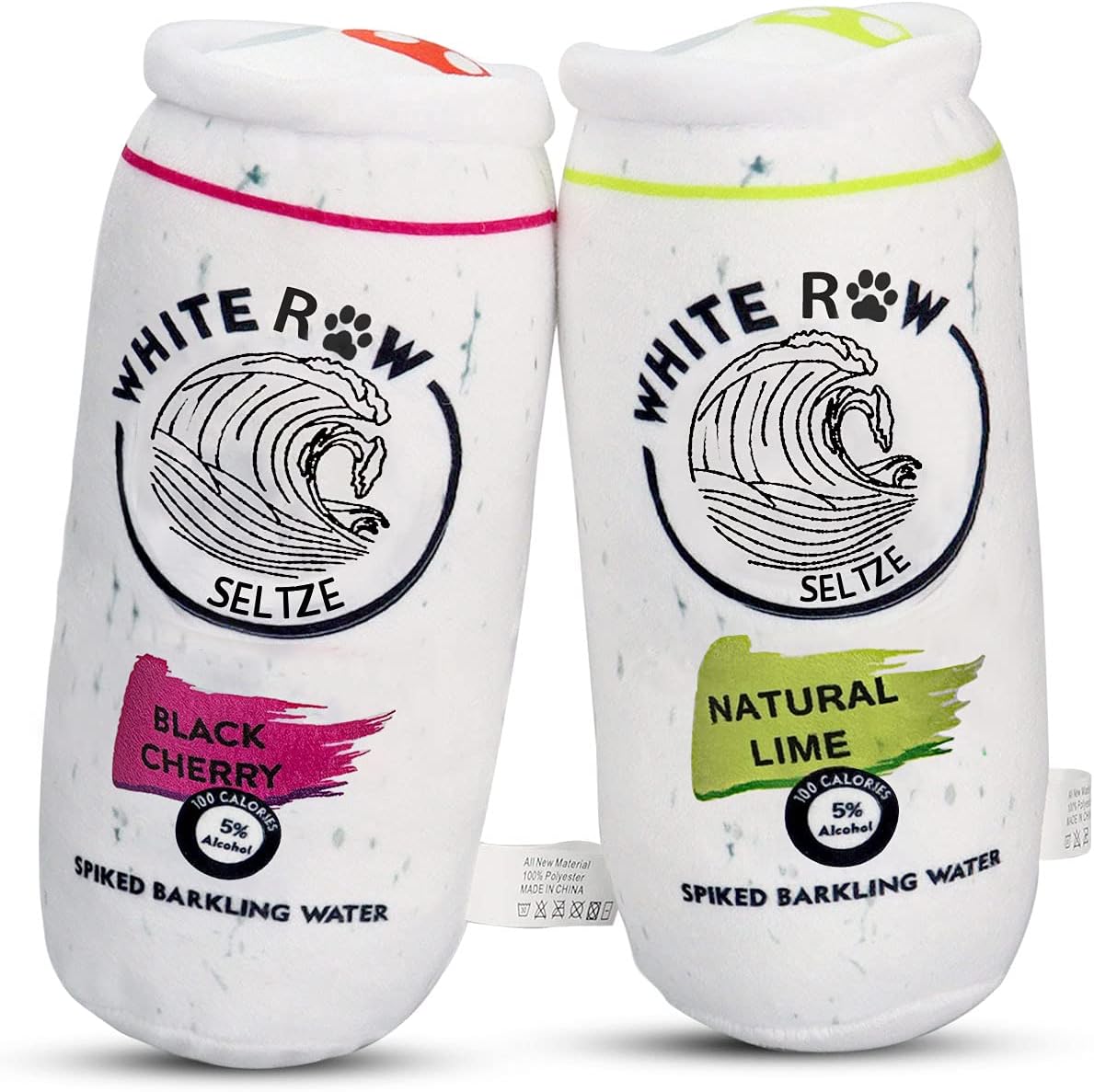 Alirea Dog Toys with Squeaker Novel Drink Parody Can Shape Squeaky Pet Toys for Small Medium Large Dogs 2 Pack