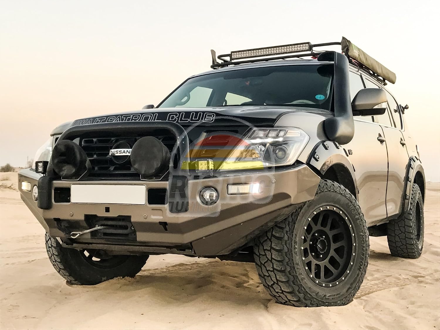 RisingTuning Auto Snorkel Kit Compatible with Nissan Patrol Y62 V8 5.6 VK56VD / VK56DE V6 4.0 VQ40DE Air Ram Intake 2010-2017