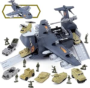 deAO Porte-Avions De Jouet, Navire Militaire avec 10 Soldats