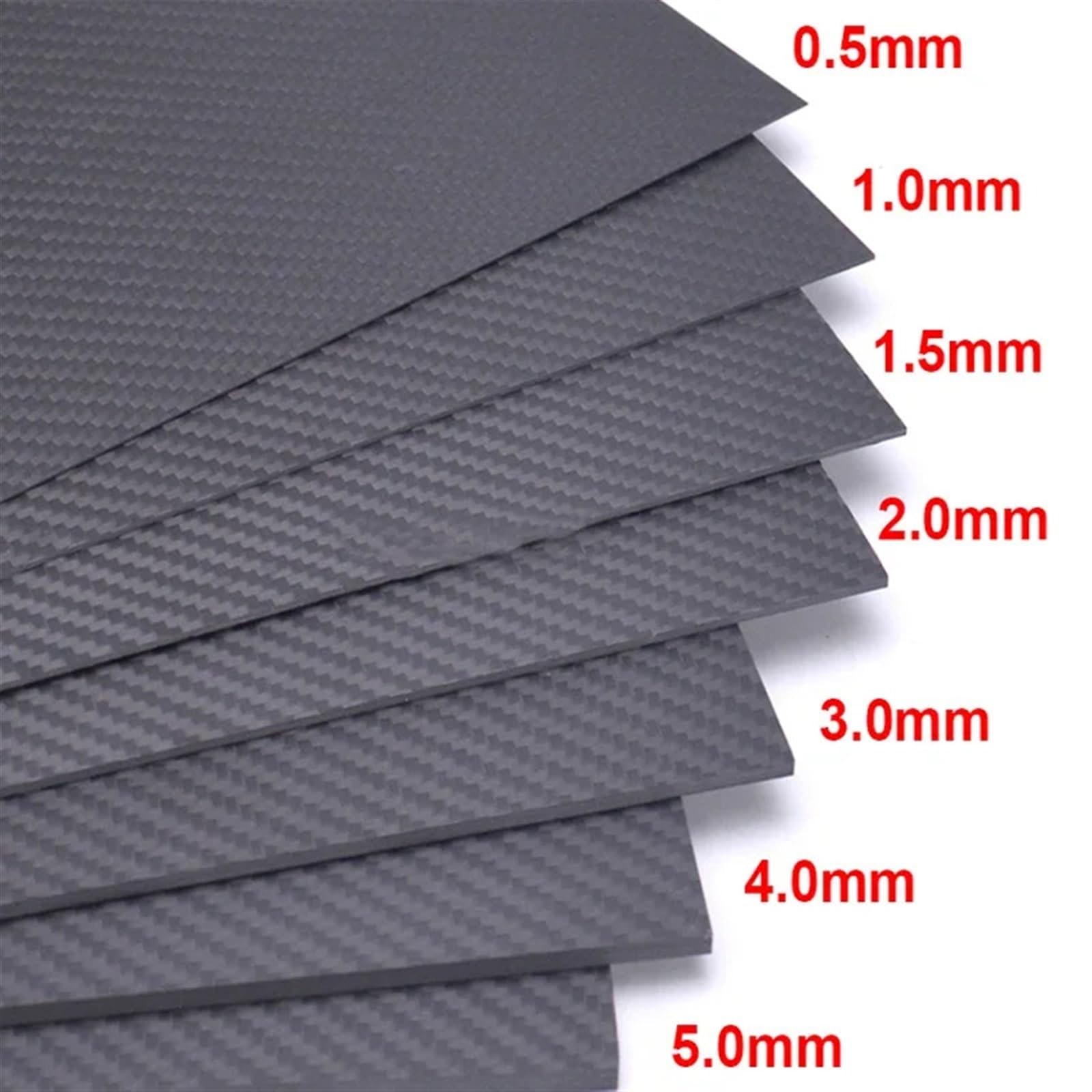 1pcs 400x500mm Thickness 1 1.5 2 2.5 3 4 5 6 8 10mm Full 3K Carbon Fiber Plate Board Sheet for RC Model Plain Twill 3k Carbon Fiber(4.0mm Plain Glossy)