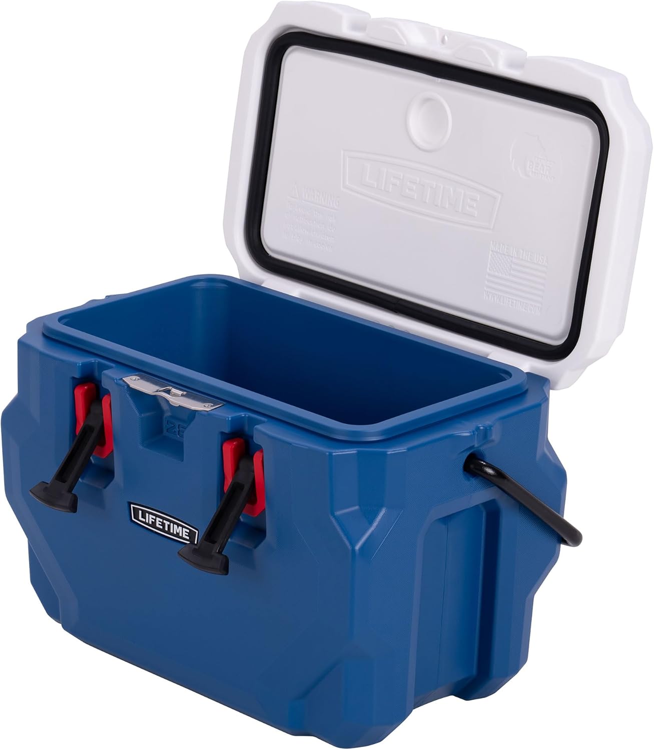 Lifetime Hard Cooler, Red, White & Blue, Patriotic Edition, Bear-Resistant, with Bottle Opener