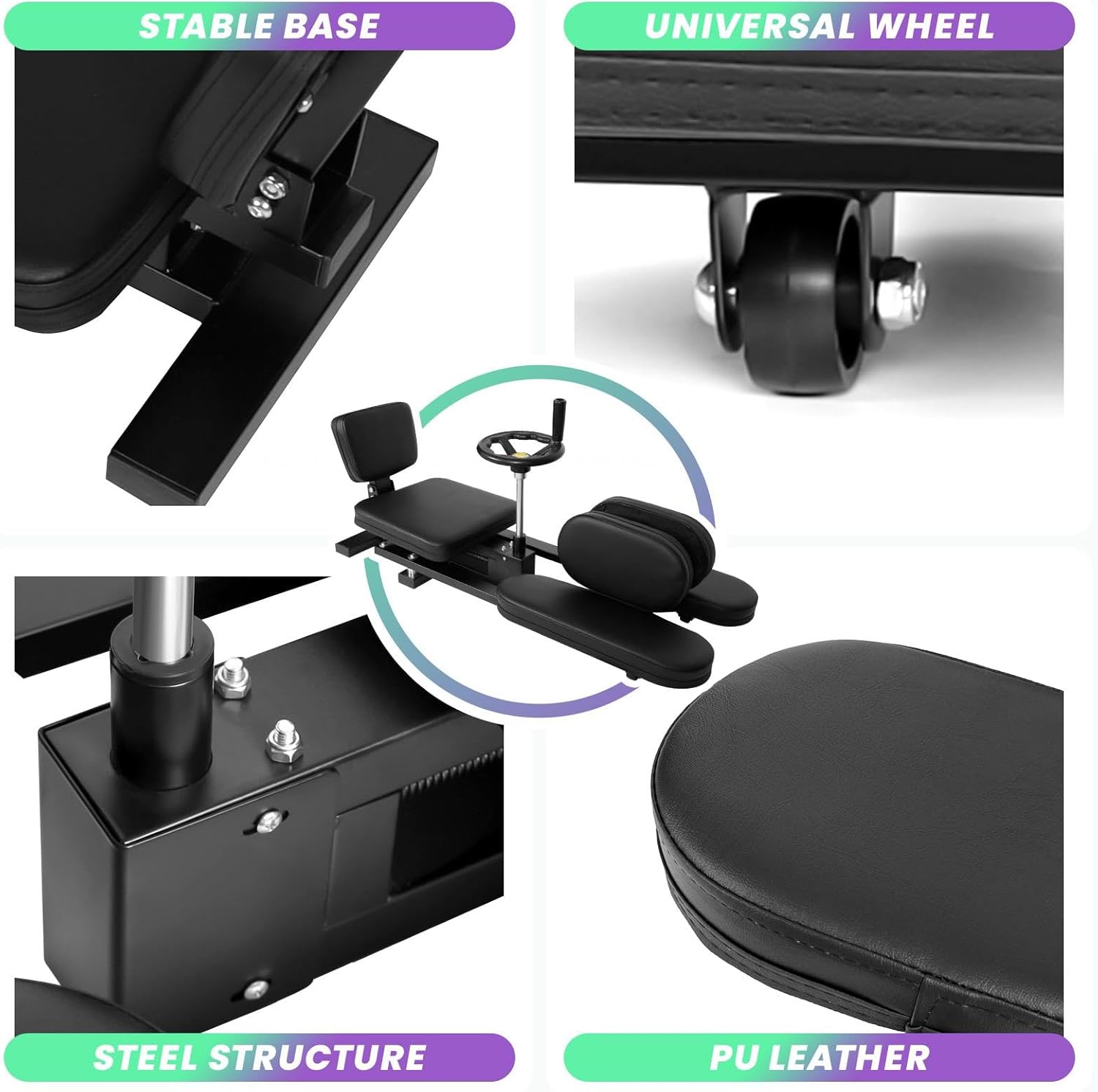 400LBS Leg Stretcher Machine, 180° Adjustable Split Machine for Flexibility​ with Leg Muscle Relief, Professional Hip Stretcher Machine​ with Quiet Silent Wheels for Home Gym, Dance, Yoga