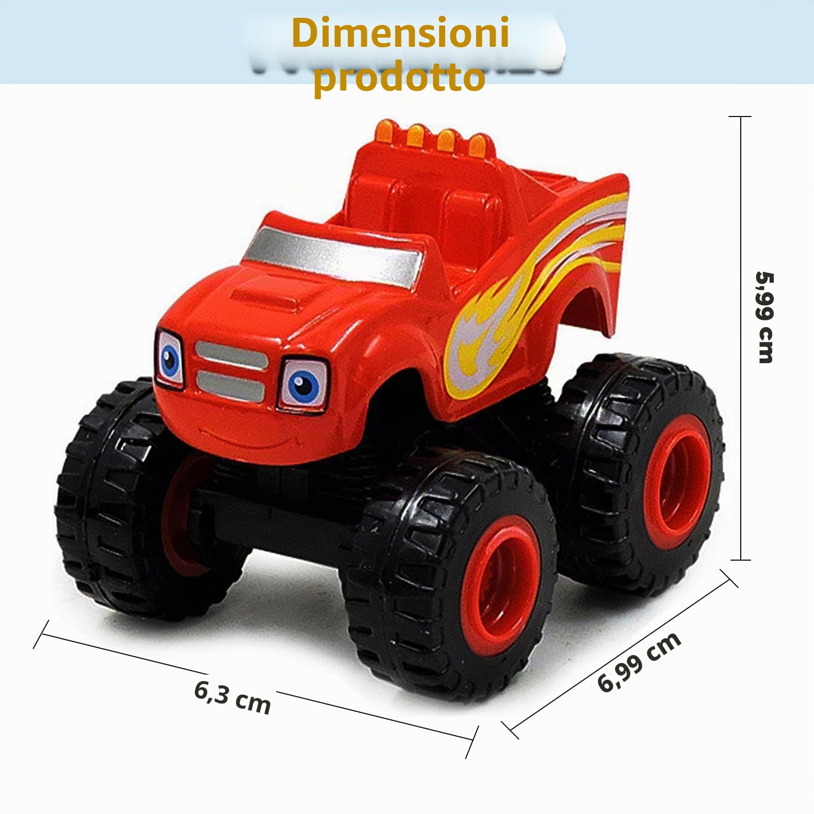 BEYOND MS 6 Pack e i mostri macchinari, Trucks Giocattoli per bambini Compleanno Camion Giocattoli Set Natale Truck Giocattolo Regalo per ragazzi e ragazze
