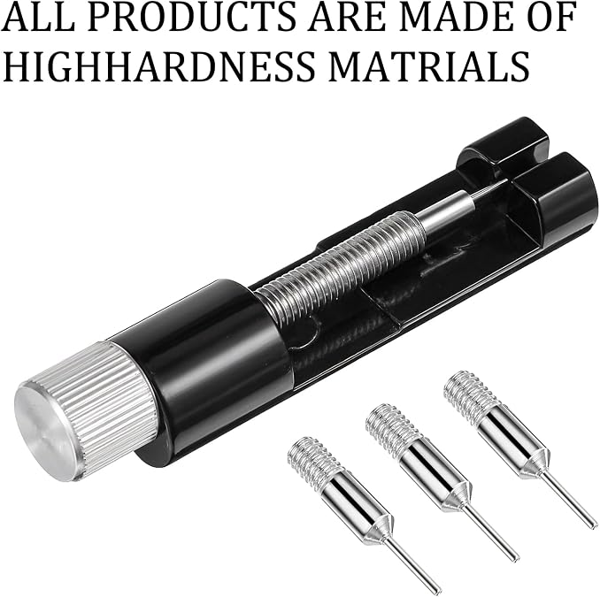 Link Remover Tool for Watches Adjust and Remove Bracelets Tools with Extra Replacement Aluminum Alloy Spring Bar Remover for Watches Repair Adjustment Black 2.165 0.551 Inches