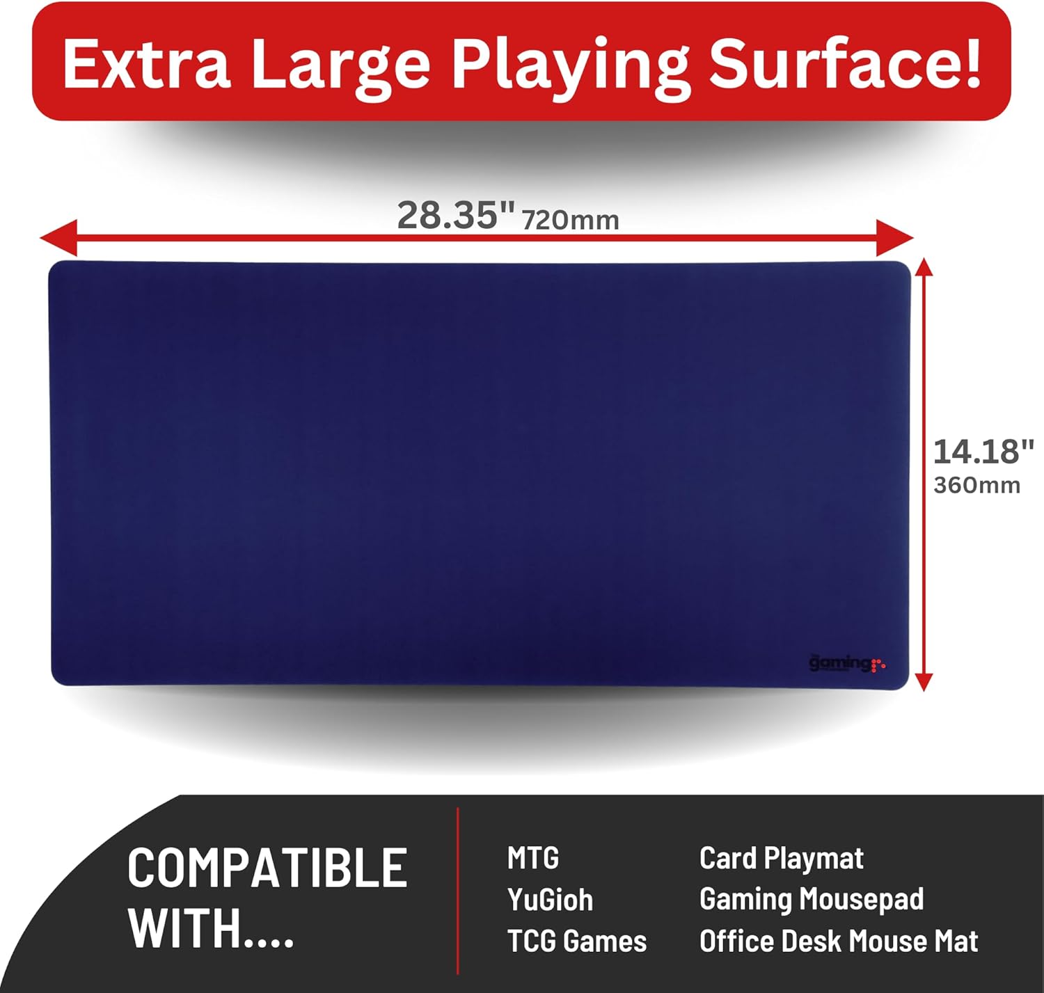 The Gaming Mat Company Single Player MTG Playmat & Mouse Pad – 28" x 14" Blue Gaming Mouse Pad Compatible with Magic: The Gathering playmats, MTG Cards, TCG Gaming mat