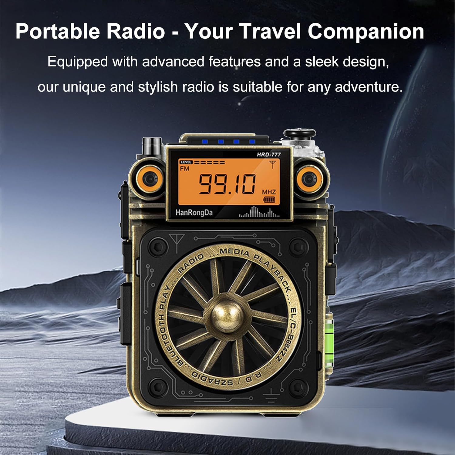 Docooler Portable Shortwave Radio, AM FM SW Shortwave Mini Radio with NOAA Alert, with APP Control, Preset Stations, Replaceable Battery, T Type Antenna, SOS Alarm for Camping,