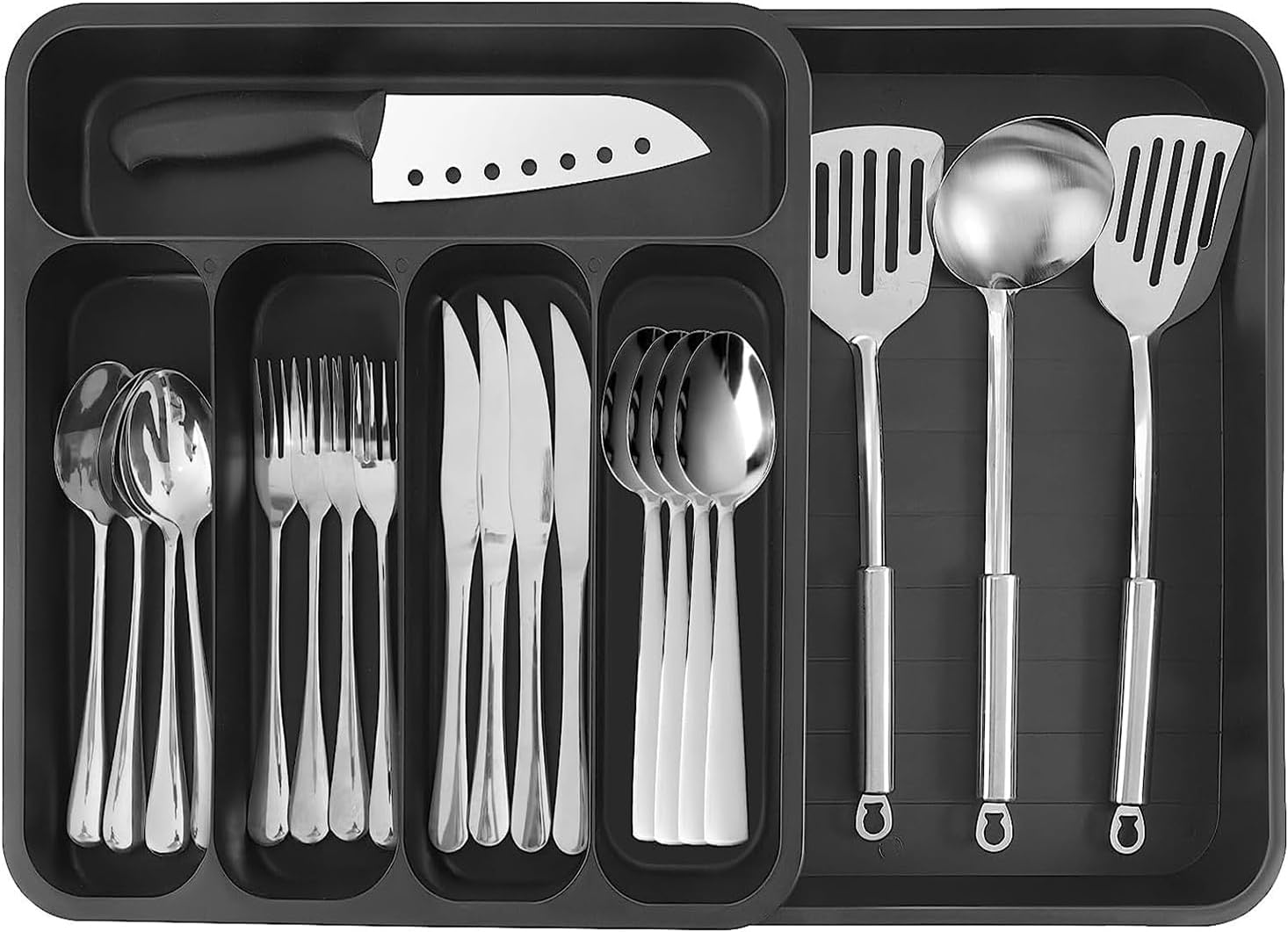 MR.SIGA Expandable Silverware Organizer, Flatware Organizer for Drawer