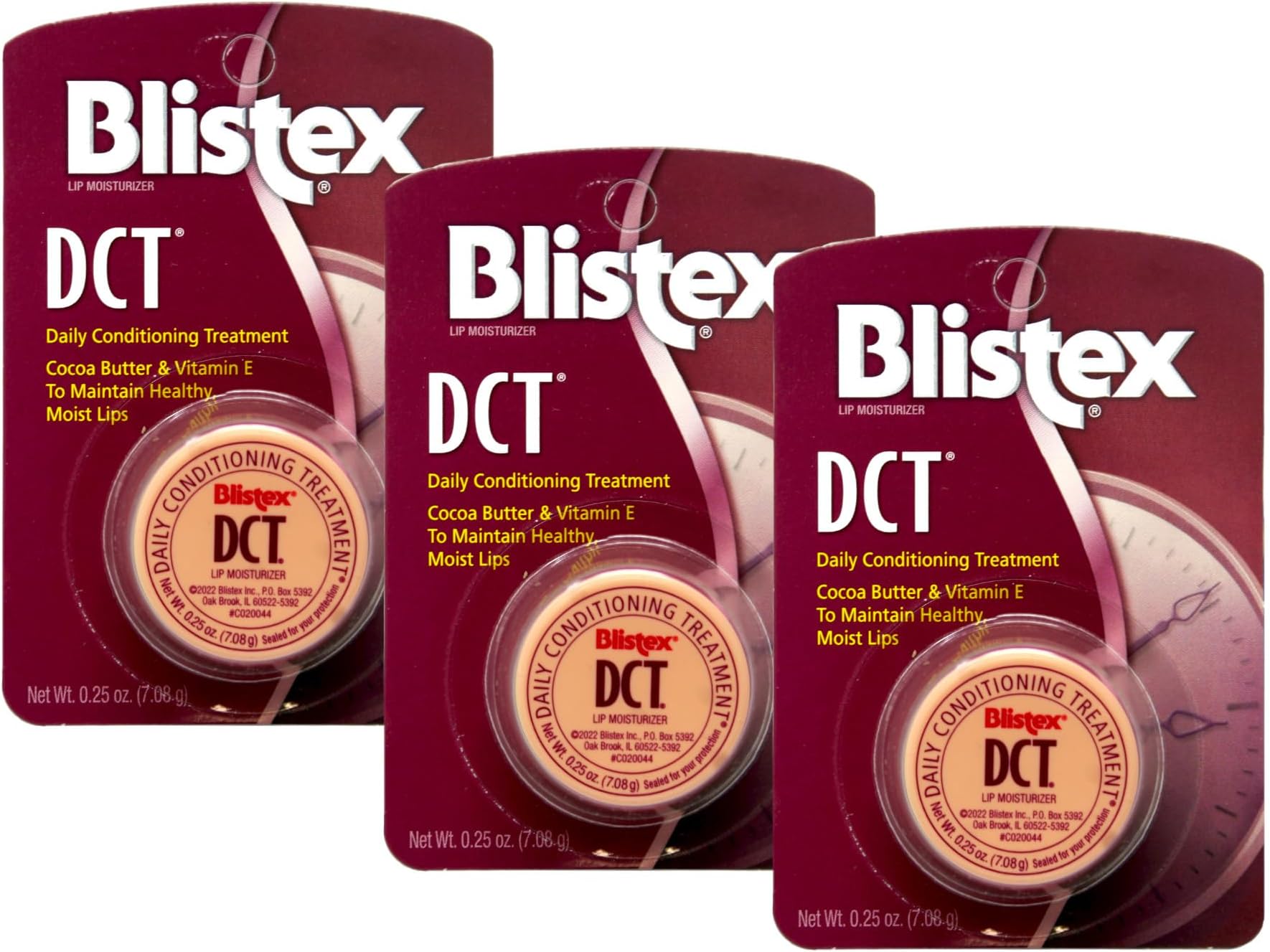 Blistex DCT Daily Conditioning Treatment SPF 20 0.25 oz(Pack Of 3)