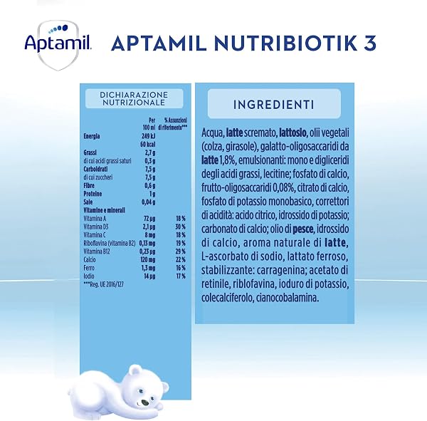 APTAMIL 3 - Latte di Crescita Liquido per Bambini dai 12 mesi, Pronto all'uso - Formato Convenienza da 6 litri (6x1L) - 2