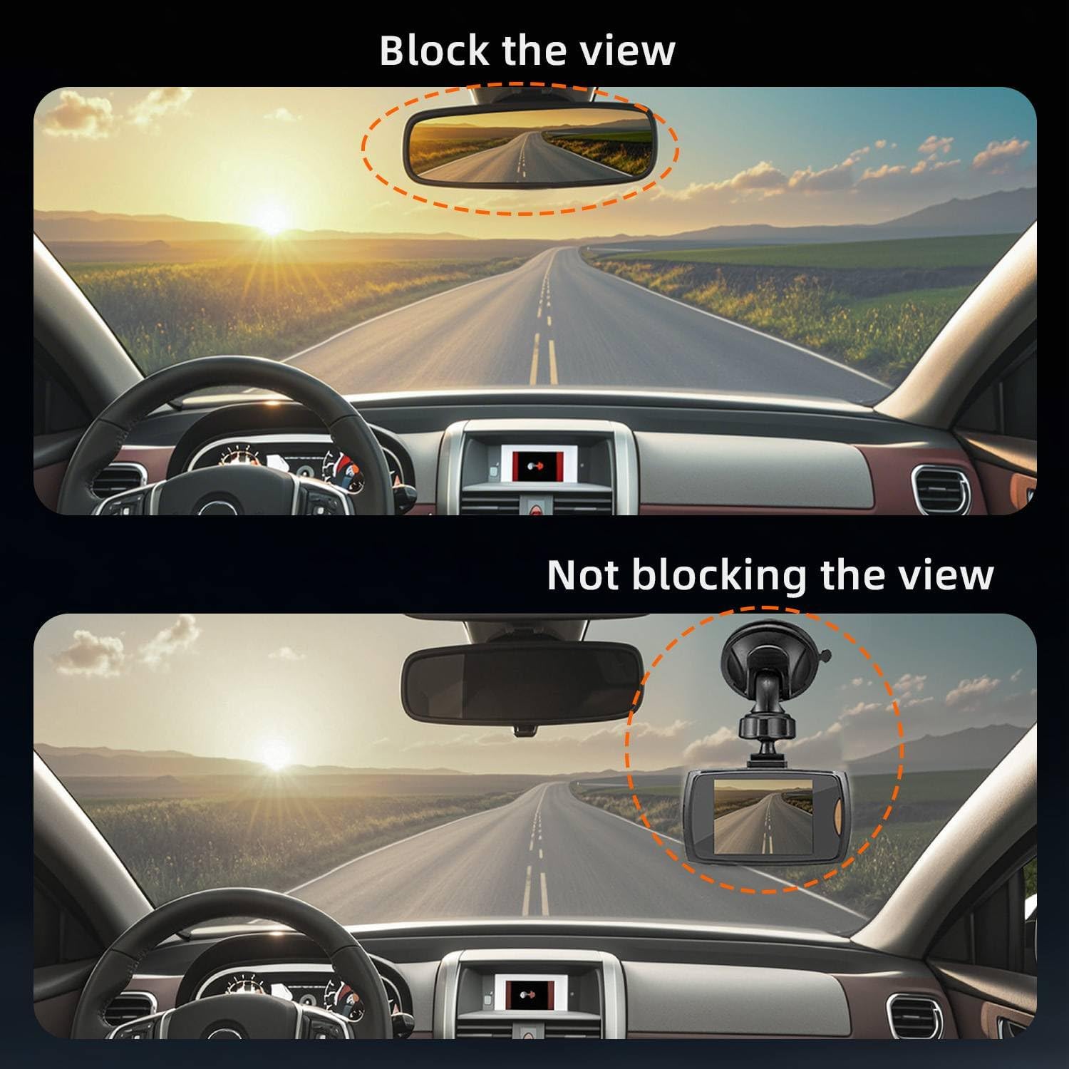 Mercedes-Benz Dash Cam for GLE(W167/C167) 2020-2025 & GLS(X167) 2020-2025 4MATIC, 4K Dash Camera with OEM-Style, No Visible Wires, HDR, WiFi & App, Plug and Play, Parking Mode, 64GB Card, Black