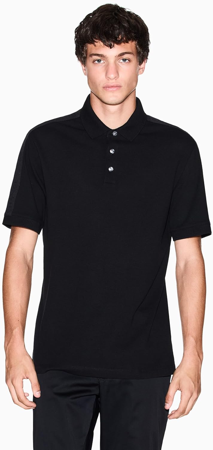 Armani Exchange Mens Regular Fit Logo Tape Polo - Image 3