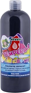 JOLLY Tempera Kids Mezcla de pinturas, pintura líquida, frasco de 1 litro negro, colores vivos y opacos, se puede utilizar sin diluir o con agua, sobre todos los materiales