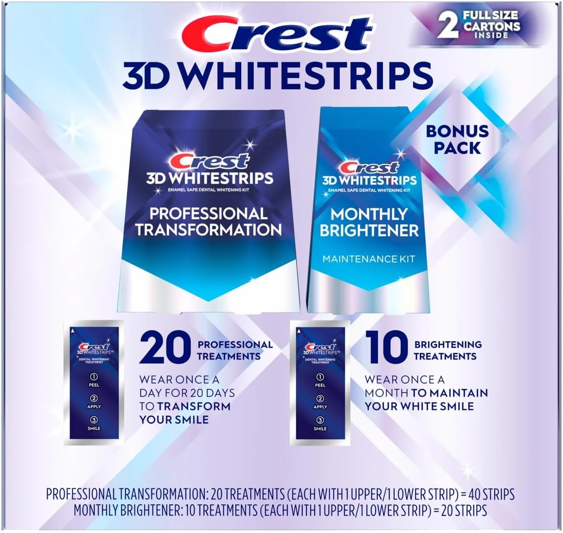 3D Whitestrips, 40 + 20 Strips