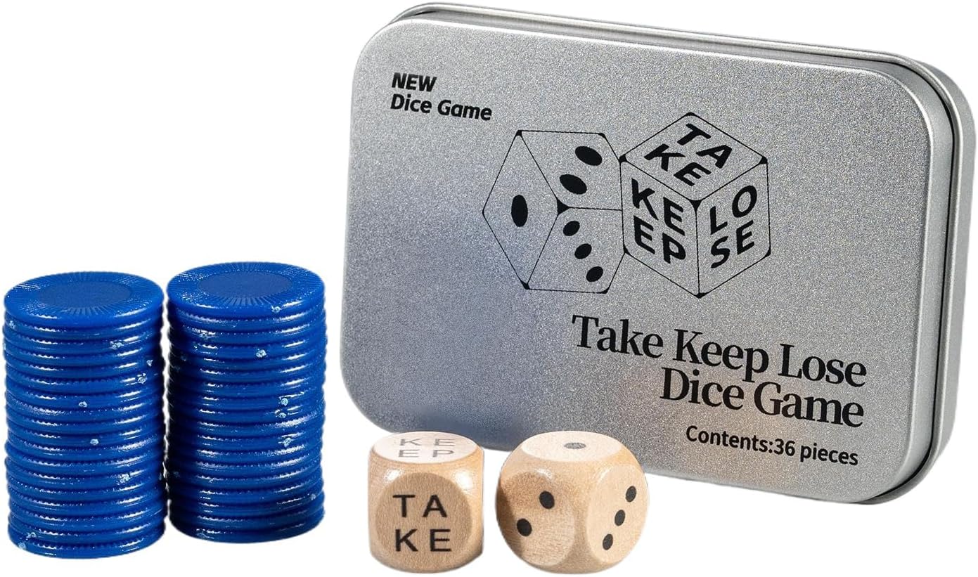 Dice Game Set | Party Board Games for Teens & Adults | Family-Friendly Table Games for Travel, Restaurants & Game Nights | Best Gift for Friends, Parents & Gift For Birthday/Christmas Stocking Stuffer