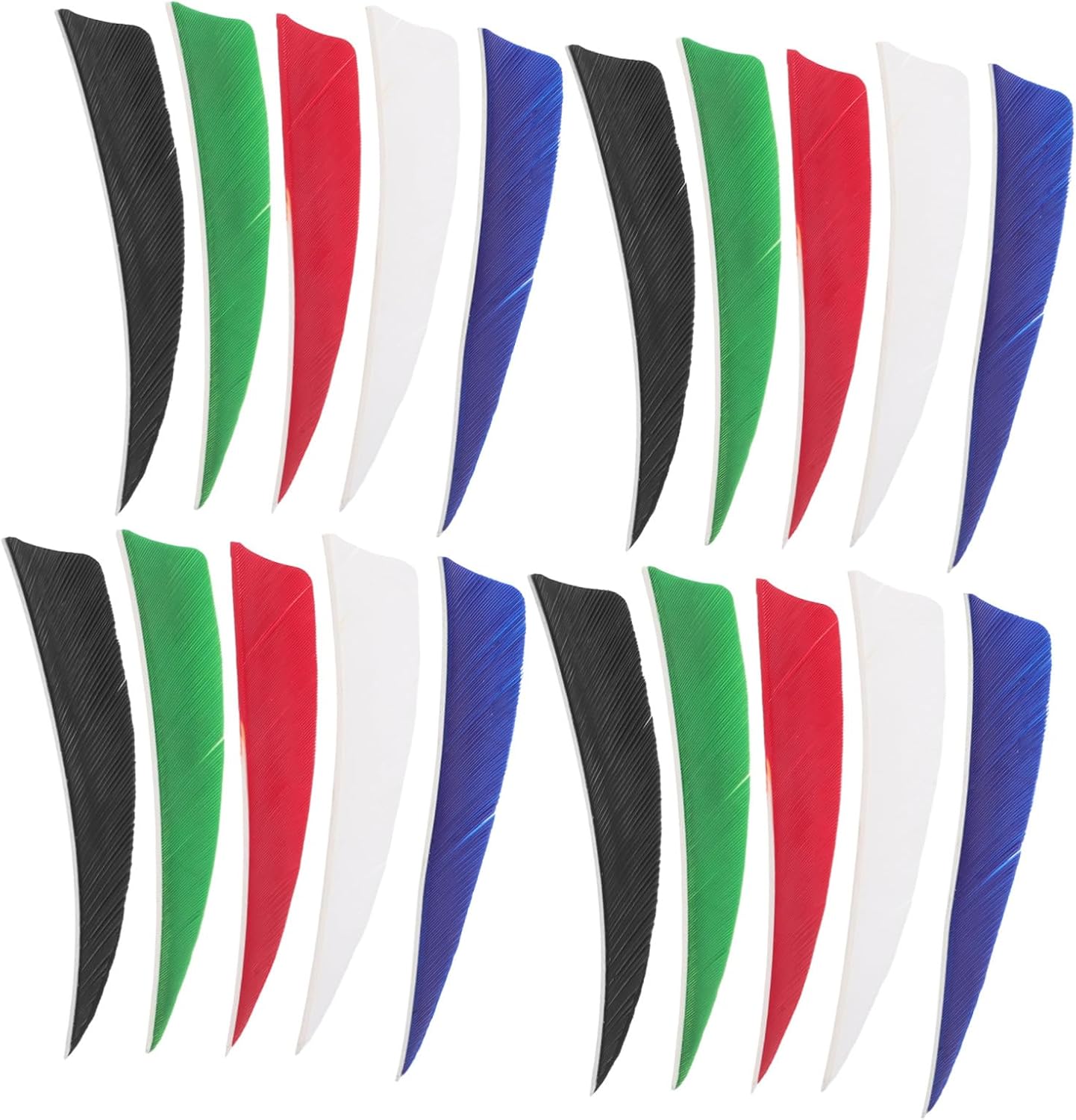 CHILDWEET 20pcs Real Arrow Fletches for Bow and Arrow Natural Vanes for Archery Practice and Hunting