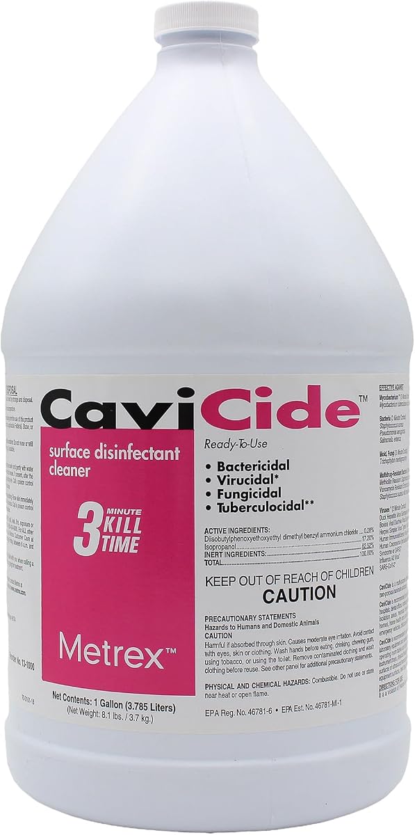 Metrex CaviCide Surface Disinfectant Cleaner, 1 Gallon | Multi-Purpose Disinfectant, Decontaminant & Cleaner for Medical Devices, NICU, Operating Rooms & Patient Areas