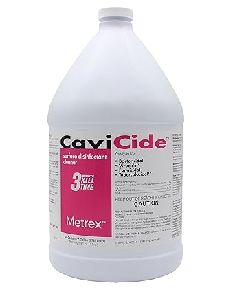 Metrex CaviCide Surface Disinfectant Cleaner, 13-1000 Multi-Purpose Disinfectant, Decontaminant & Cleaner for Medical Devices, NICU, Operating Rooms, Patient Care Areas, Labs, Schools 1 Gallon