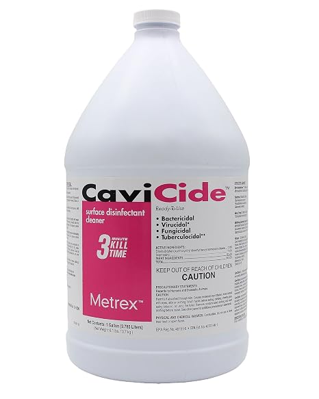 Metrex CaviCide Surface Disinfectant Cleaner, 13-1000 Multi-Purpose Disinfectant, Decontaminant & Cleaner for Medical Devices, NICU, Operating Rooms, Patient Care Areas, Labs, Schools 1 Gallon