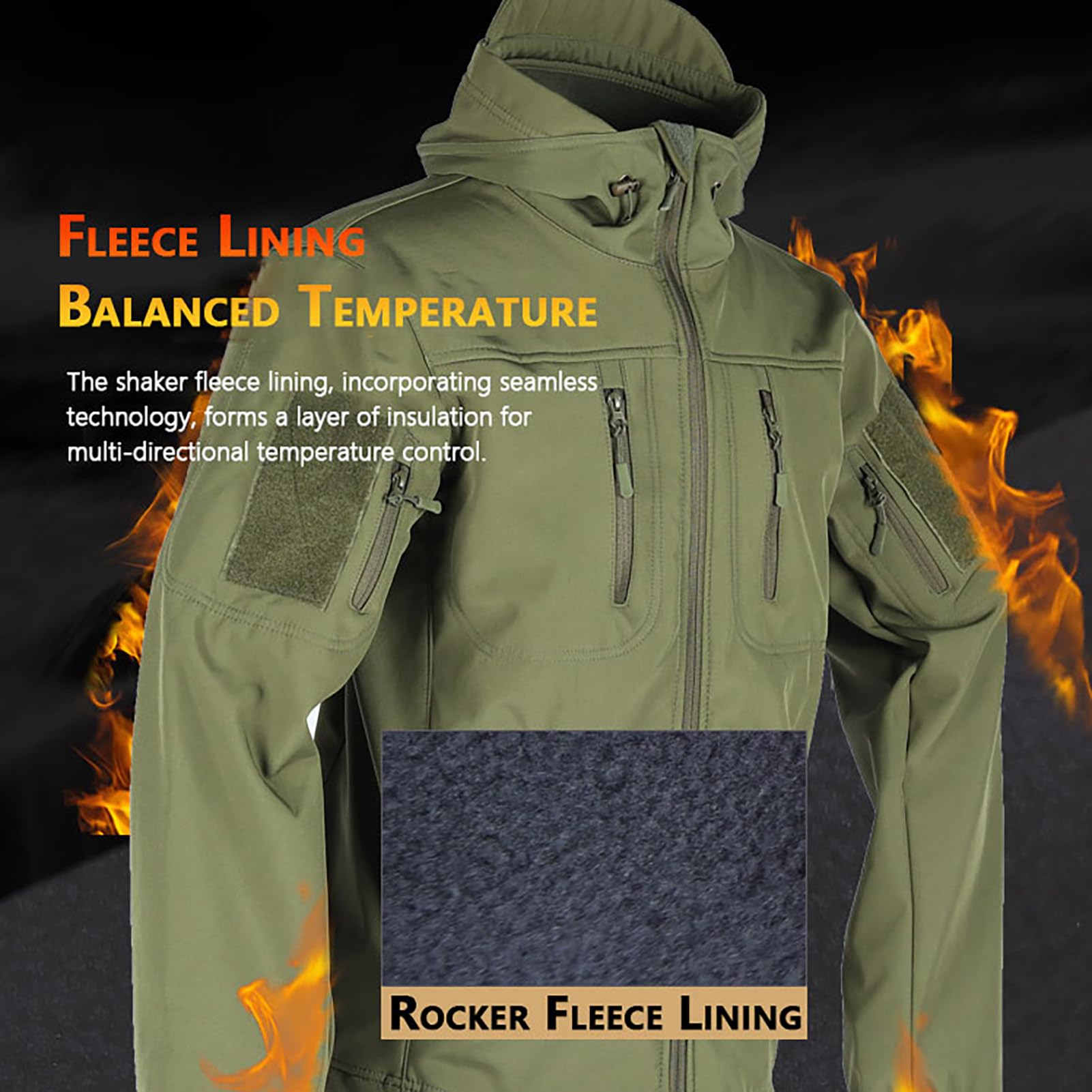 Set Completo da Sci da Uomo in 2 Pezzi, Giacca Softshell, Tuta Snowboard, Set di Tute da Combattimento Militari Impermeabili, Giacca E Pantaloni Tattici, per attività All'Aperto