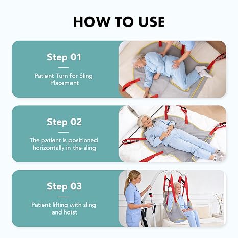 Electric Patient Lift with Commode Sling, 400 lbs Capacity 8000N Motor Battery Powered Hydraulic Lift for Home and Hospital Use Low Base Design Includes U-Sling for Easy Patient Transfer