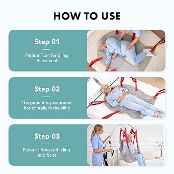 Electric Patient Lift with Commode Sling, 400 lbs Capacity 8000N Motor Battery Powered Hydraulic Lift for Home and Hospital Use Low Base Design Includes U-Sling for Easy Patient Transfer