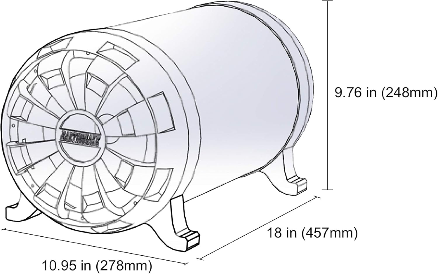 Earthquake Sound K-10 Kompressor Subwoofer Tube with SLAPS Technology, Black, White
