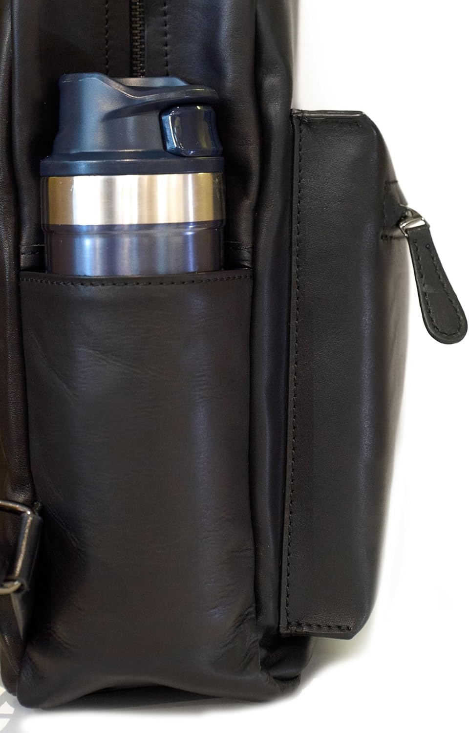 Genuine Leather Backpack for Men & Women – Full-Grain Leather Laptop Bag with Front Pocket – Minimalist Vintage Daypack for Work, Travel, or School - Image 5