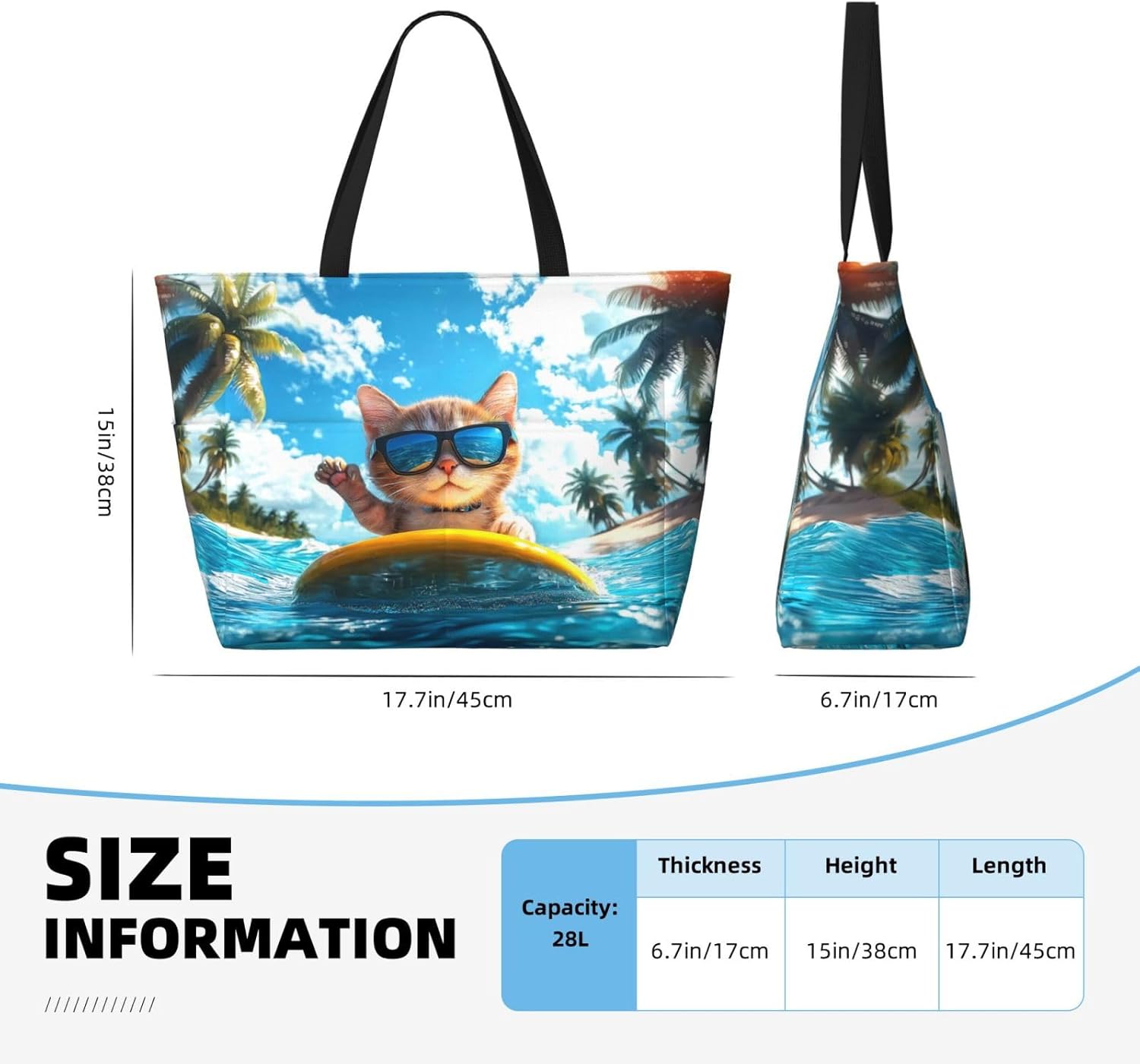 Beach Bags for Women Beach Tote Bag Waterproof Sandproof Large Pool Bags and Totes with Zipper - Image 4