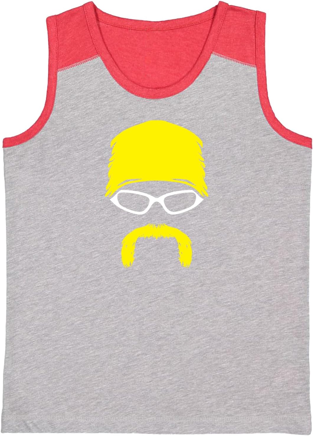 Iconic Wrestling Legend Bandana Mustache Youth Contrast Back Tank Top