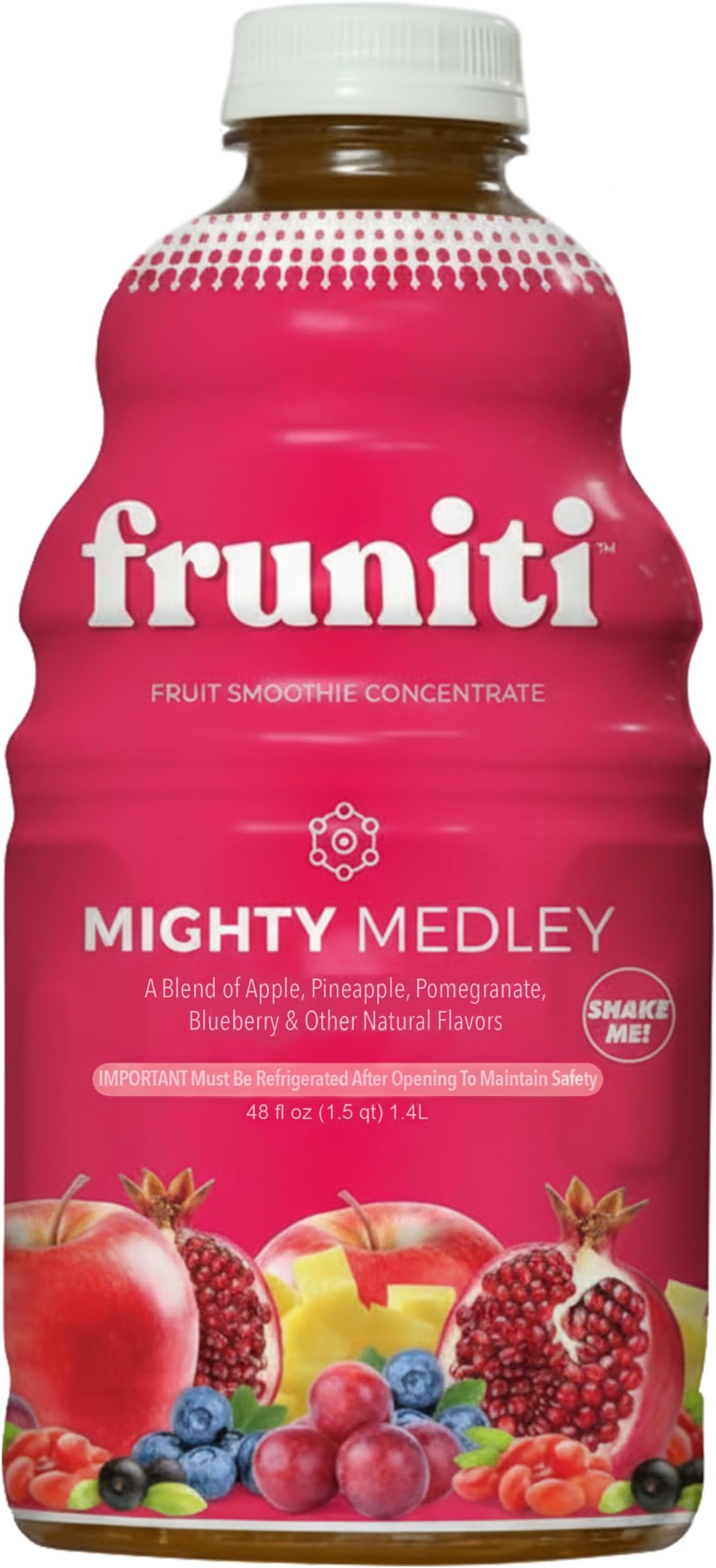 Fruniti Superfruit Medley Smoothie Mix - Antioxidant All-in-One Delicious - Tumeric, Acai, Goji, Elderberry, Blueberries, Pomegranate, Grape Skin, Apple & Pineapple - Makes 24 Smoothies