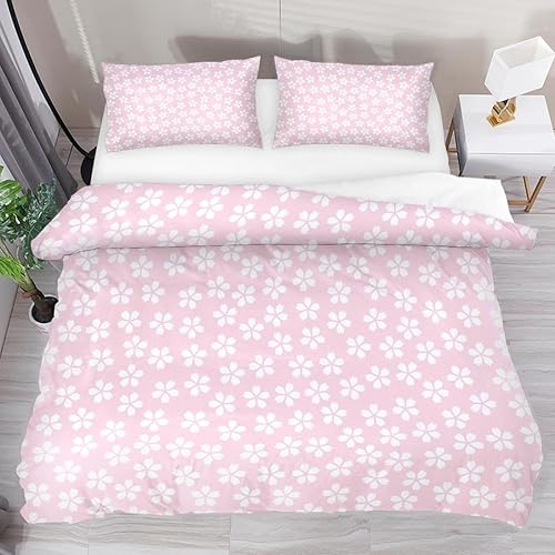 Miniatura 1 de DragonBtu Bedding Duvet Cover Set Cherry Blossom Quilt Cover Soft Bedding Sets 3 Piece with 2 Pillow Shams for Women Men