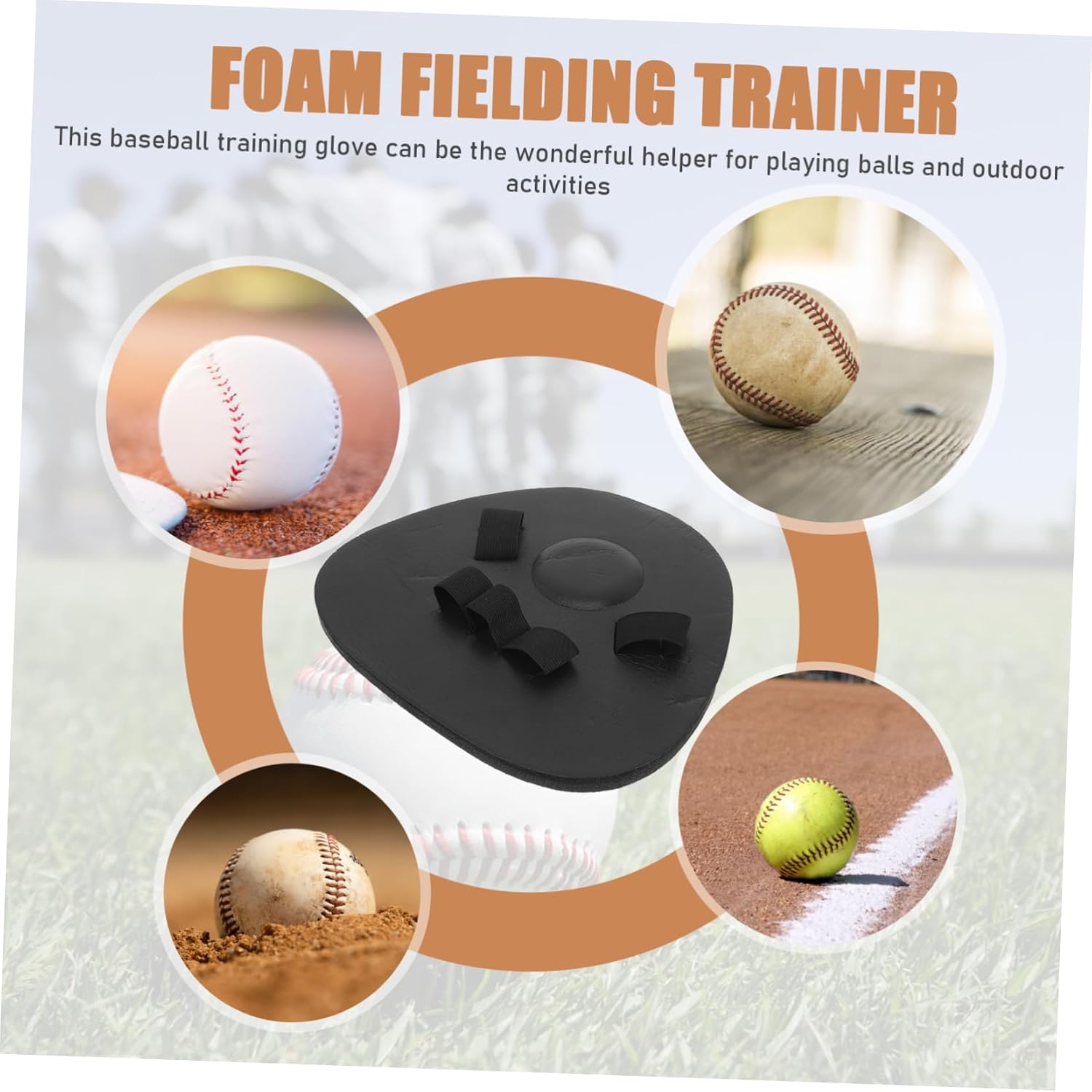 Abaodam Baseball Training Glove Comfortable Thicken Pitcher Mitt for Enhanced Fielding Durable Foam Material Lightweight Design for All Skill Levels for Sports Practice