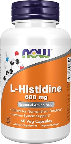 NOW L-histidina 600 mg - 60 cápsulas vegetales
